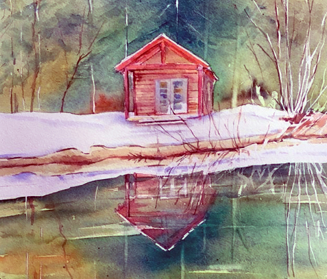 hut-at-lake